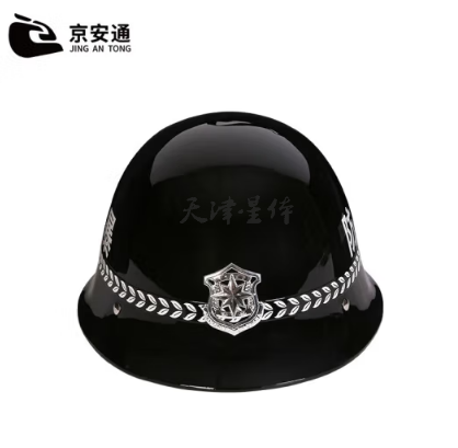 防暴pc头盔安保器材执勤务学校单位保安执勤巡逻 黑色