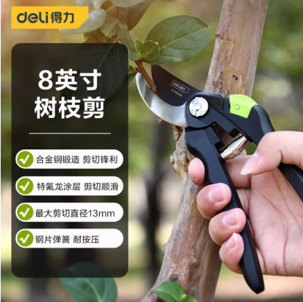 得力（deli）修枝剪刀果树修剪园林园艺剪刀树枝剪果枝剪可剪0-13mm