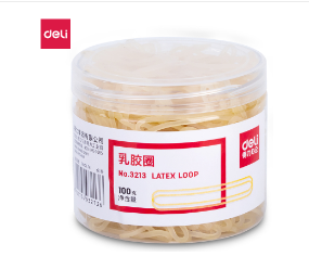 得力3213乳胶圈 (100g/筒)