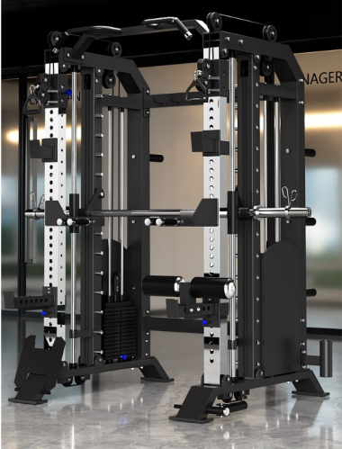 X-RIVALFITNESS综合训练器械龙门架史密斯深蹲架 裸机+卧推凳+150KG杠铃