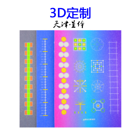 健身房专用地胶室内私教体适能感统训练定制地垫pvc塑胶运动地板（定制）