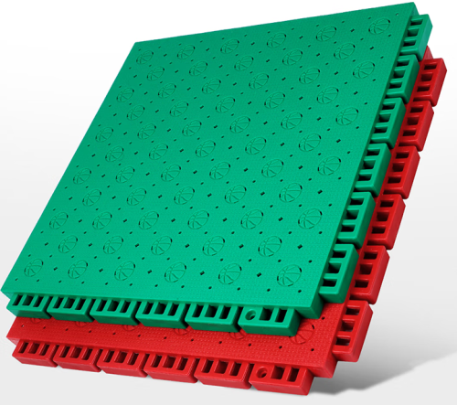 欧百娜悬浮地板篮球场户外专用防滑拼装地垫室外运动场地幼儿园拼接地板 篮球赛事款-大海星plus