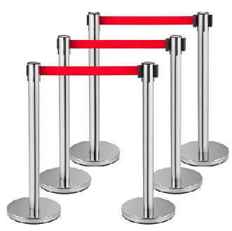 隔离带伸缩带 一米线栏杆警戒线警示柱围栏银行排队护栏 5米线