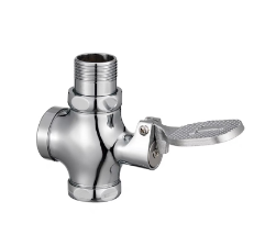 全铜体脚踏式蹲便器冲水阀 脚踏阀 大便冲洗阀厕所便池脚踩延时阀