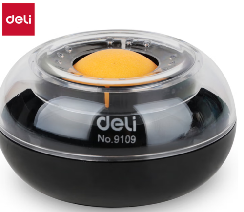 得力（deli）【超级爆款】得力(deli)湿手器实用办公透明滚珠购物袋财务点钞湿手器海绵缸 单只装财务用品